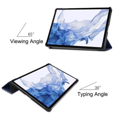 SKALO Samsung Tab S8 Trifold Flip Cover - Mørkeblå