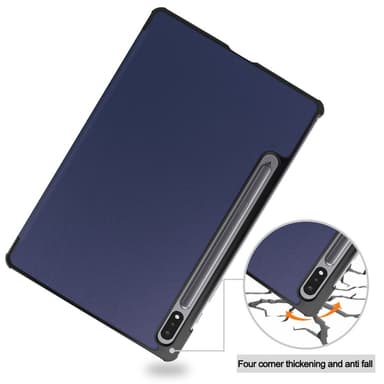 SKALO Samsung Tab S8 Trifold Flip Cover - Mørkeblå