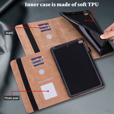 SKALO Samsung Tab S6 Lite PU-læder Flip Cover - Sort