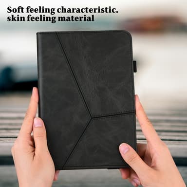 SKALO Samsung Tab S6 Lite PU-læder Flip Cover - Sort