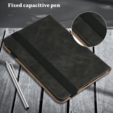 SKALO Samsung Tab S6 Lite PU-læder Flip Cover - Sort