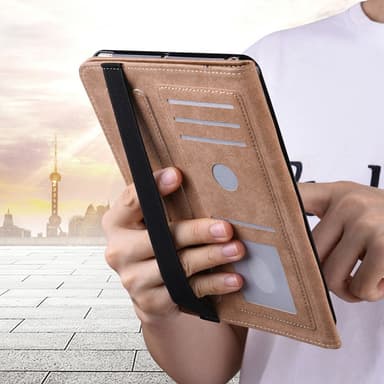 SKALO Samsung Tab S6 Lite PU-læder Flip Cover - Sort