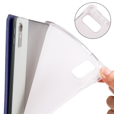 SKALO Lenovo Tab P11 Gen 2 Trifold Etui med gennemsigtig bagside - Mørkeblå