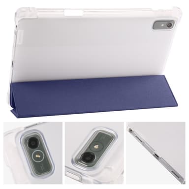 SKALO Lenovo Tab P11 Gen 2 Trifold Etui med gennemsigtig bagside - Mørkeblå