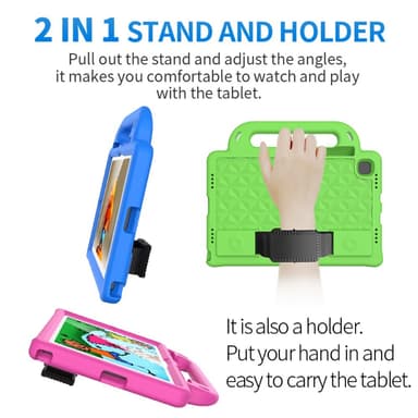 SKALO Samsung Tab S6 Lite Rhombus Cover med håndtag - Grøn