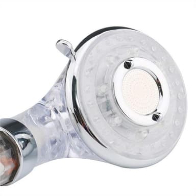 Mineraliseret brusehoved med LED i 3 forskellige farver