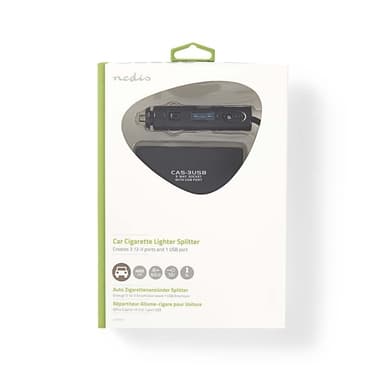 Nedis Universal DC Power Adapter | Biladapter | 150 W | Indgangsspænding: 12 V DC | 12 V DC | Maksimal udgangsstrøm pr. port: 4.0 A | Sort