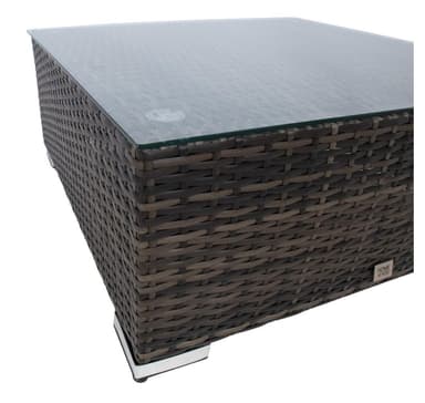 Sofabord SEVILLA NYHED 71x71xH30cm, mørkebrunt