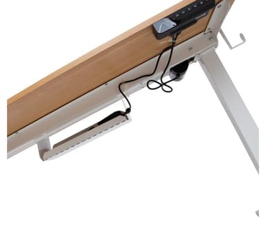 Skrivebord ERGO med 1 motor 120x60xH73-121cm, hvid/eg