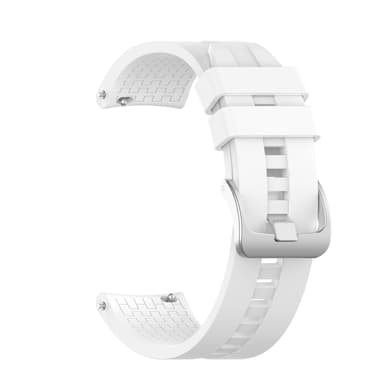 22 mm silikone urrem til Huawei Watch GT 2 46 mm, Samsung/Huami Hvid