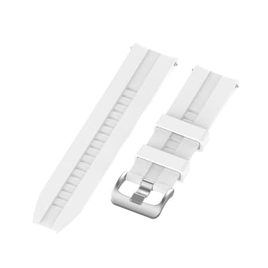 22 mm silikone urrem til Huawei Watch GT 2 46 mm, Samsung/Huami Hvid
