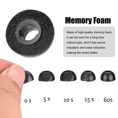 3 par 3 størrelser L/M/S Erstatningsørespidser til Samsung Galaxy Buds Pro Sort
