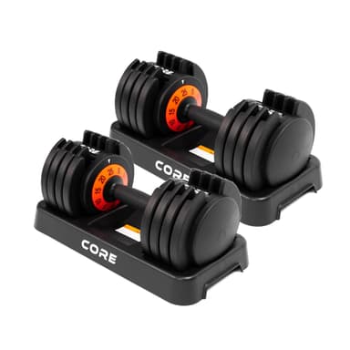 Core 2 x justerbar håndvægt, 50kg