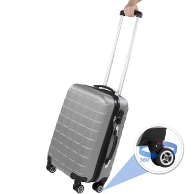 Kuffertsæt 3-dele hardcase - sølv