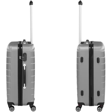 Kuffertsæt 3-dele hardcase - sølv