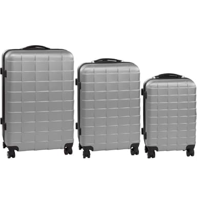 Kuffertsæt 3-dele hardcase - sølv
