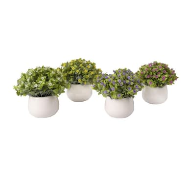 Grøn plante I HAVE, H15cm, mix, beige potte