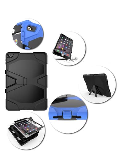 SKALO iPad 9.7 (2018) Extra Shockproof Armor Shockproof Cover - Sort