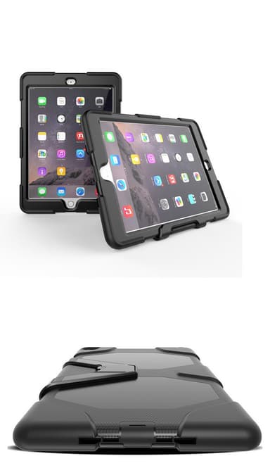 SKALO iPad 9.7 (2018) Extra Shockproof Armor Shockproof Cover - Sort