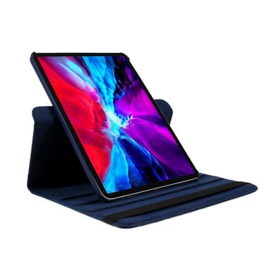 SKALO iPad Pro 12.9 (Gen 4/5/6) 360 Litchi Flip Cover - Mørkeblå