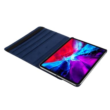 SKALO iPad Pro 12.9 (Gen 4/5/6) 360 Litchi Flip Cover - Mørkeblå