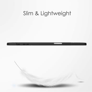 SKALO Samsung Tab S6 Lite Trifold Etui med gennemsigtig bagside - Sort