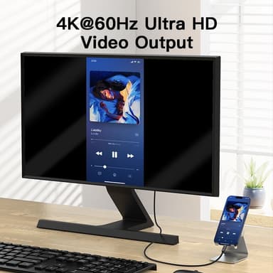 NÖRDIC 2m USB3.2 Gen2 USB-C til C Nylonflettet kabel Hurtigopladning med strømforsyning PD100W 20Gbps 5A med Emarker