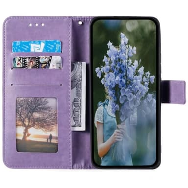 SKALO Motorola Edge 50 Fusion Mandala Flip Cover - Lilla