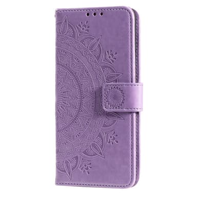 SKALO Motorola Edge 50 Fusion Mandala Flip Cover - Lilla