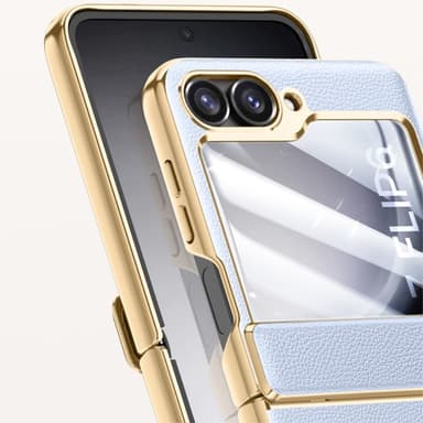 Samsung Z Flip6 SKALO Gold Edge Cover Sort