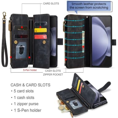Samsung Z Fold6 CaseMe CaseMe C30 Flip Cover - Sort