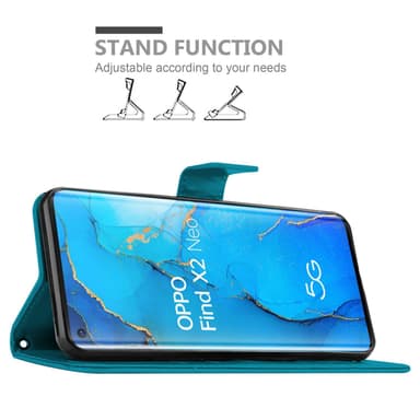 Oppo FIND X2 NEO Pungetui Cover Case (Blå)