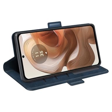 SKALO Motorola Edge 50 Ultra Premium Cut Flip Cover - Blå