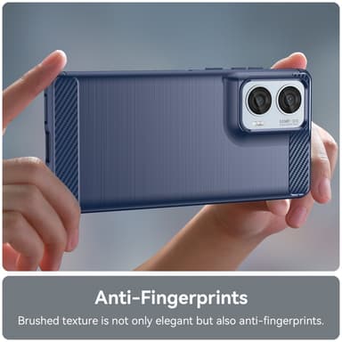 SKALO Motorola Edge 50 Fusion Armor Carbon Stødsikker TPU-cover - Blå
