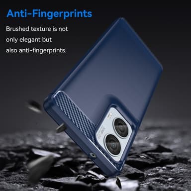 SKALO Motorola Edge 50 Fusion Armor Carbon Stødsikker TPU-cover - Blå