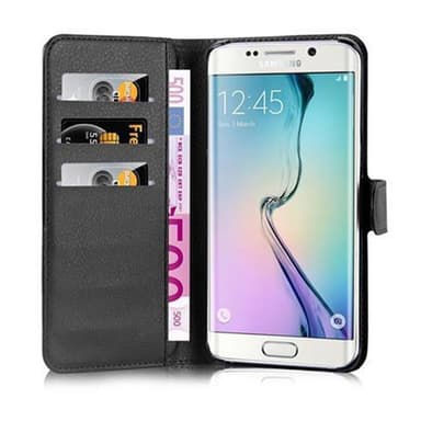 Samsung Galaxy S6 EDGE Pungetui Cover Case (Sort)