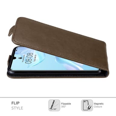 Huawei P30 Pungetui Flip Cover (Brun)