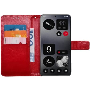 Wallet cover 3-kort Nothing CMF Phone 1 - Rød