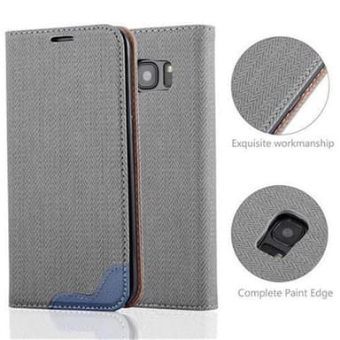 Samsung Galaxy S7 EDGE Pungetui Cover Case (Grå)