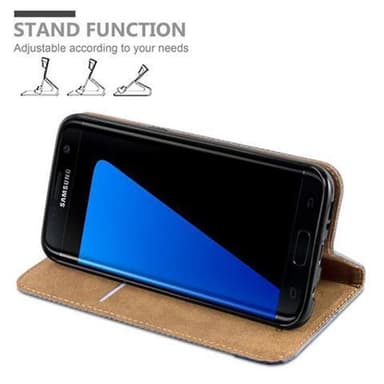 Samsung Galaxy S7 EDGE Pungetui Cover Case (Grå)