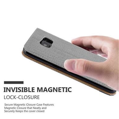 Samsung Galaxy S7 EDGE Pungetui Cover Case (Grå)