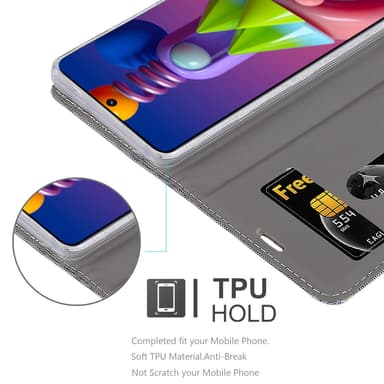 Samsung Galaxy M51 Pungetui Cover Case (Grå)