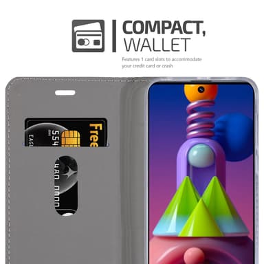 Samsung Galaxy M51 Pungetui Cover Case (Grå)