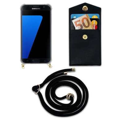 Samsung Galaxy S7 EDGE Etui Cover Kæde (Sort)