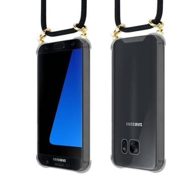 Samsung Galaxy S7 EDGE Etui Cover Kæde (Sort)
