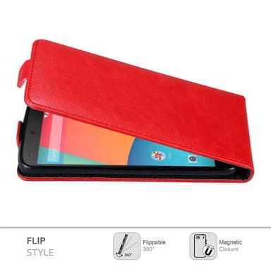 LG Google NEXUS 5 Pungetui Flip Cover (Rød)
