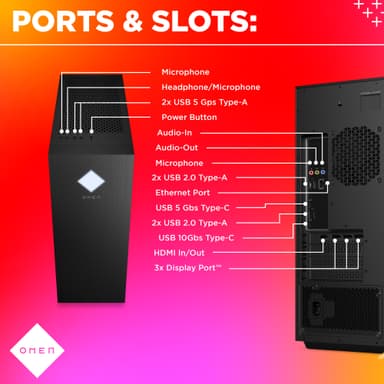 HP Omen 25L i7-14F/16/2TB/4070S gaming desktop