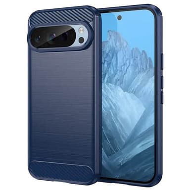 Børstet silikone cover Google Pixel 9 Pro XL - Blå
