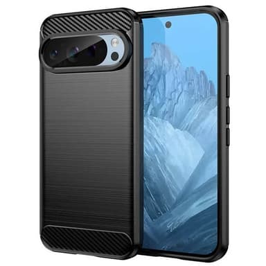 Børstet silikone cover Google Pixel 9 Pro - Sort
