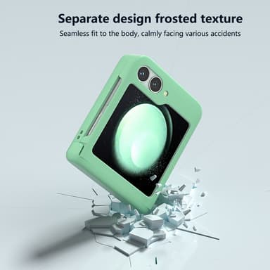 SKALO Samsung Z Flip6 Ultratynd Skin-touch Fold Cover - Turkis